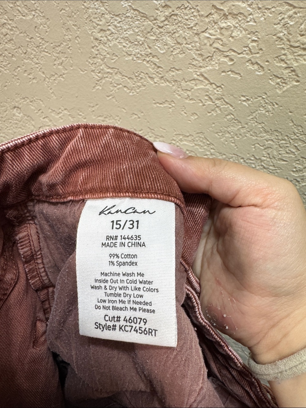 Kancan Wide Leg Jeans Women’s Size 15/31 Mauve Dusty Rose High Rise Denim - Picture 8 of 9